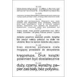 optotyp BLIŻ z Testem Czerwono-Zielonym